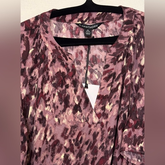 41 Hawthorne Print Flutter Sleeve Dress XSP - Picture 5 of 8